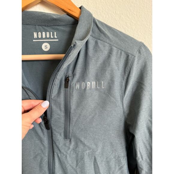 No Bull Thin Running Jacket- Mens size Small Blue Grey - Picture 2 of 6